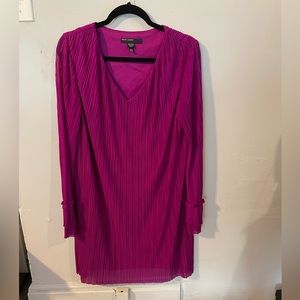 🟣 Maggy London Pleated Dress - XL - Purple